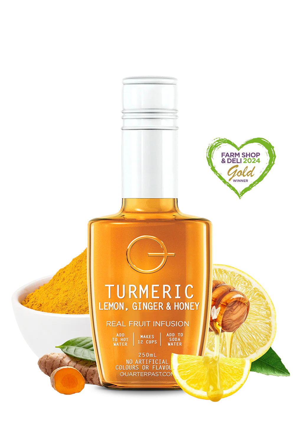Turmeric Lemon Ginger & Honey Fruit Infusion 250mL - Image 3