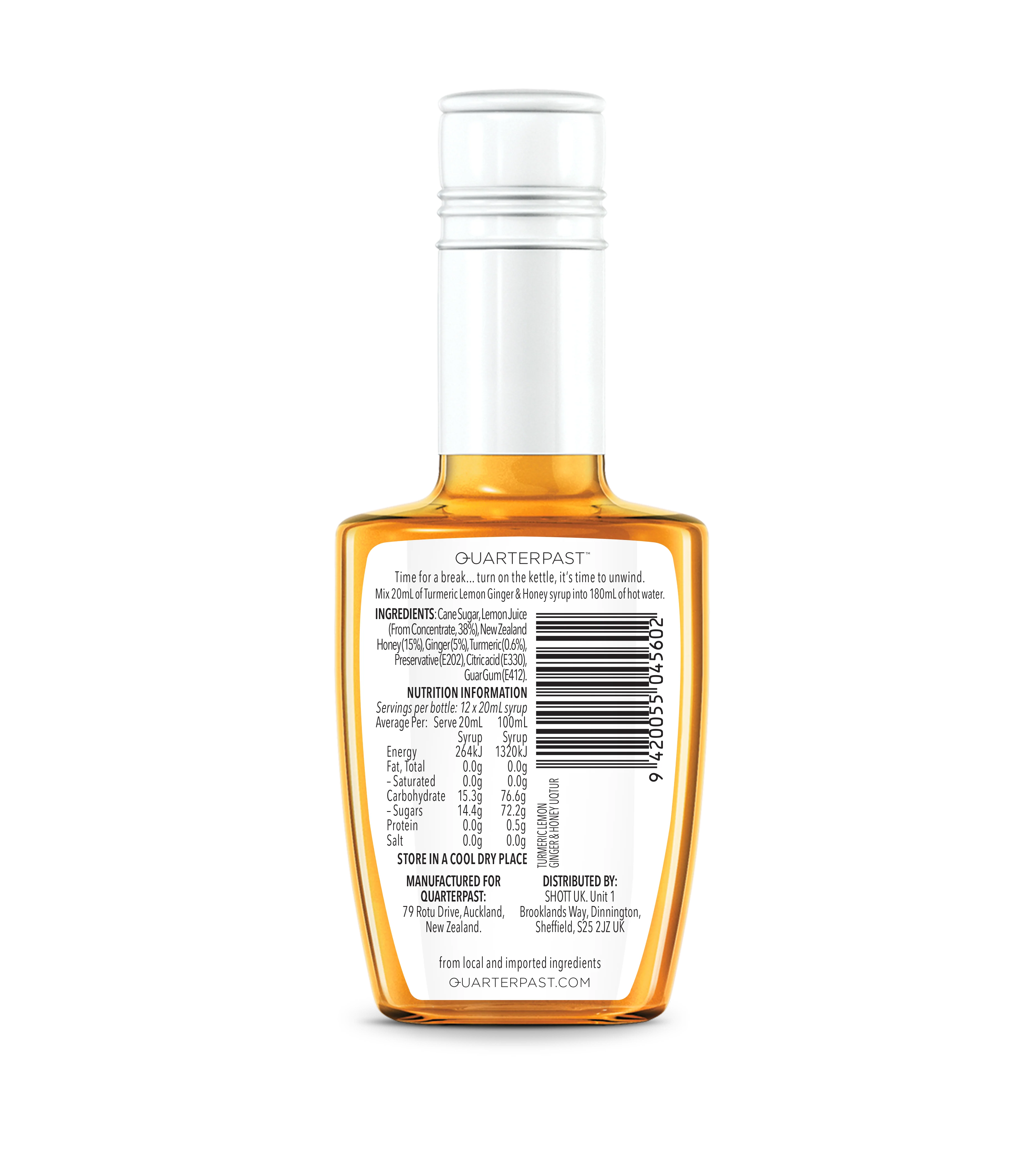 Turmeric Lemon Ginger & Honey Fruit Infusion 250mL - Image 4